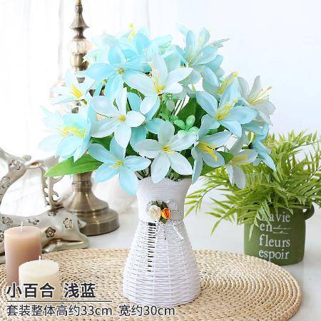 餐桌卧室客厅装饰品摆设花酒柜创意摆件工艺品塑料花